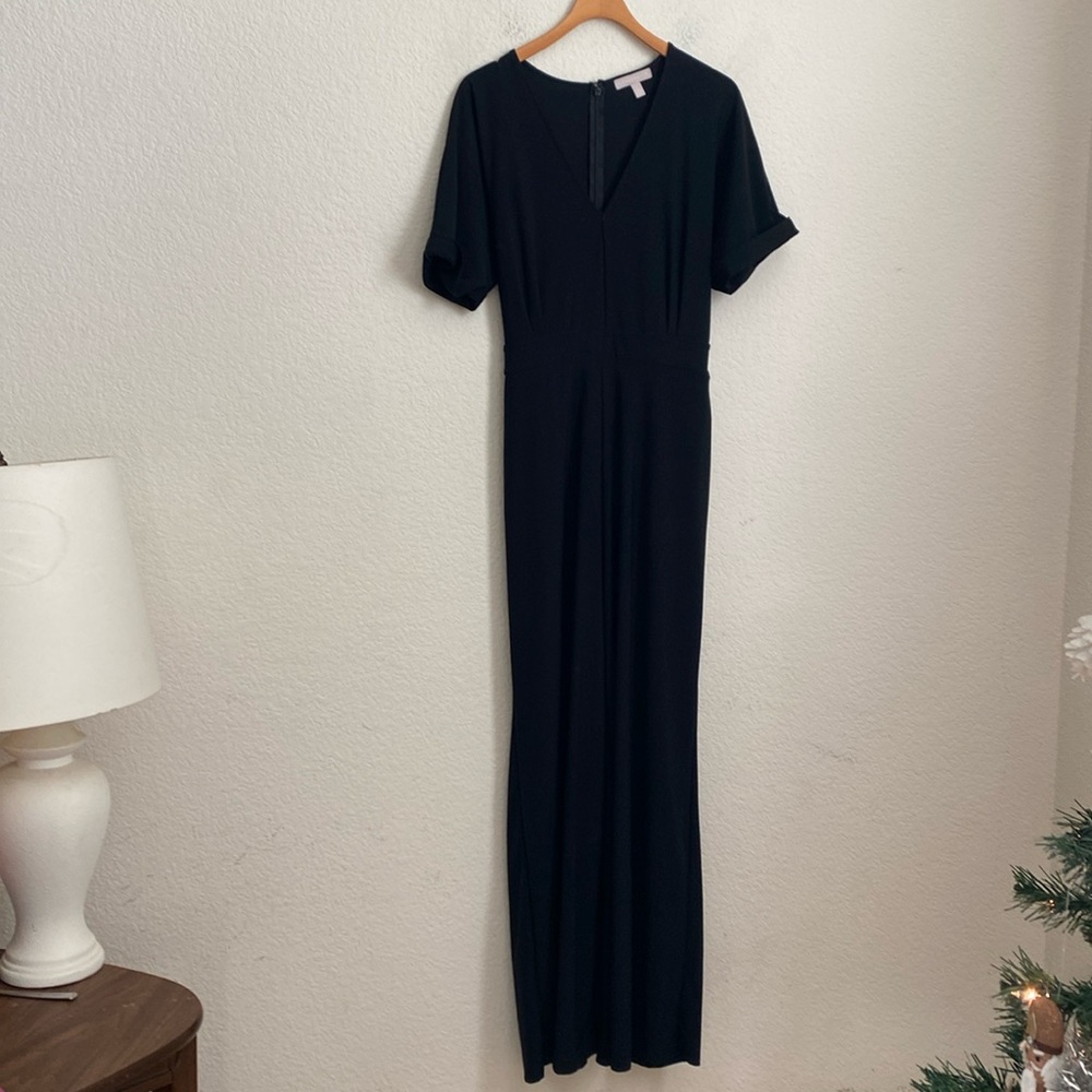 Chelsea28 Black Short Sleeve Jumpsuit Size l